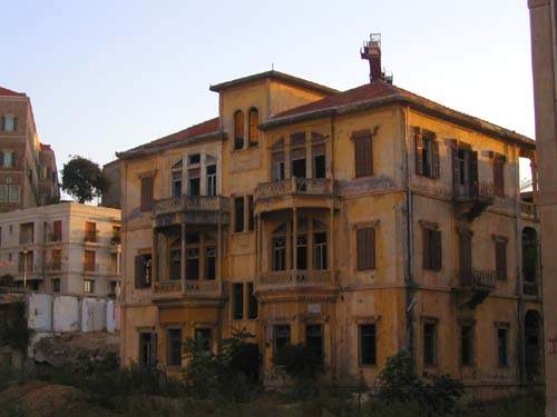 downtown mansion in ruins